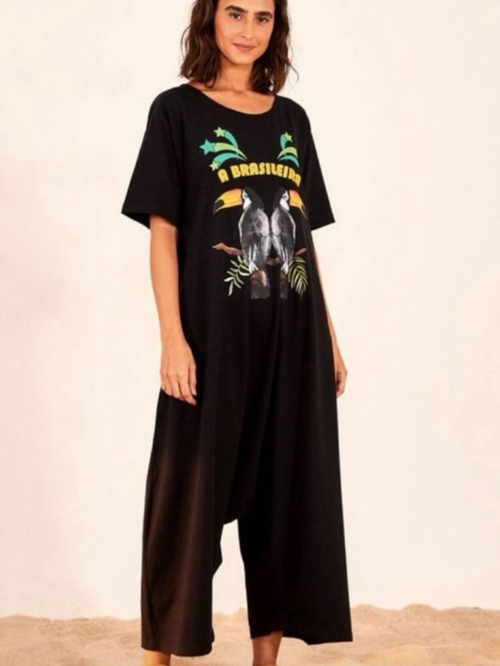 Farm Rio Toucan “A Brasileira” Organic Cotton Jumpsuit